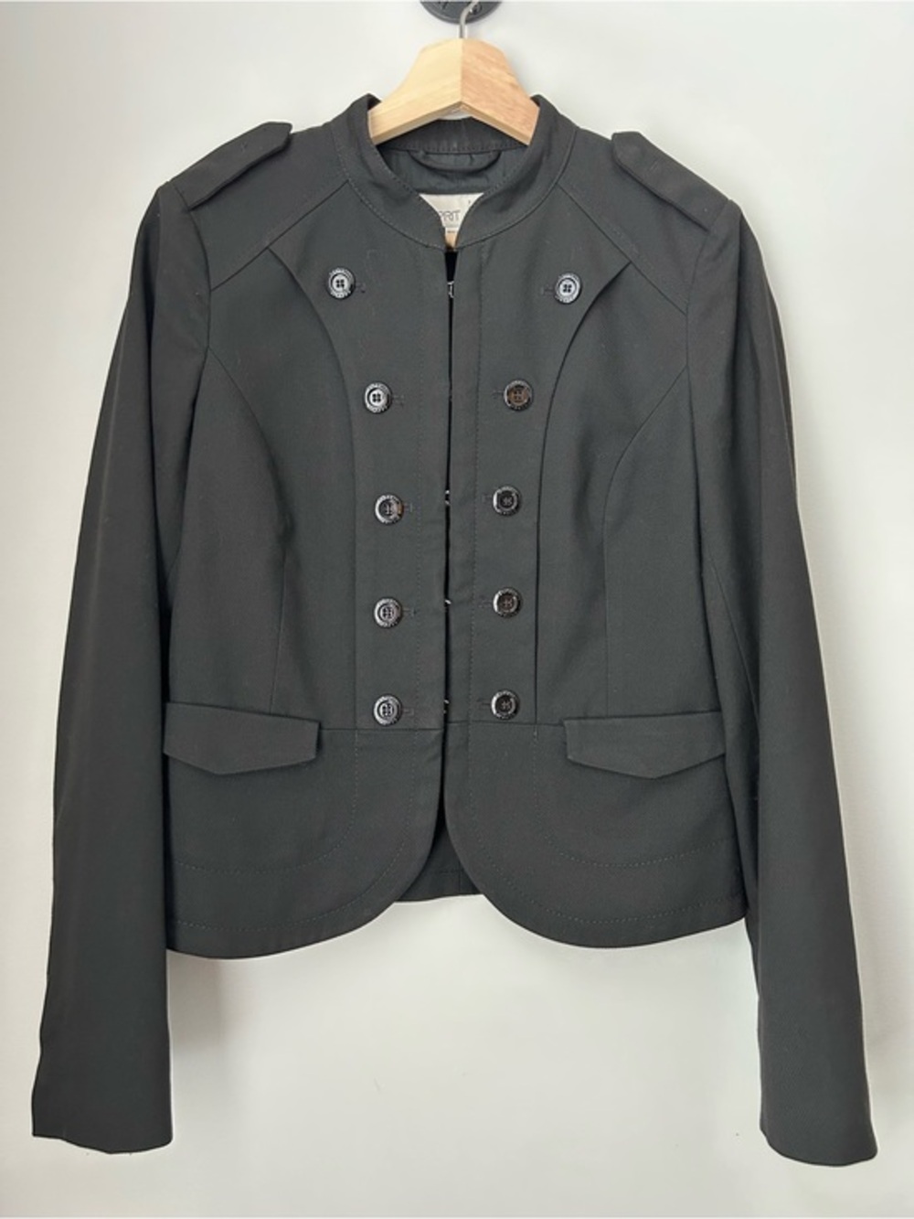 Esprit Military-Style Double-Breasted Blazer Jacket